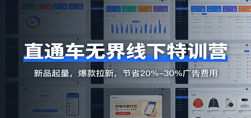 直通车无界线下特训营:新品起量,爆款拉新,节省20%-30%广告费用-紫橙资源网