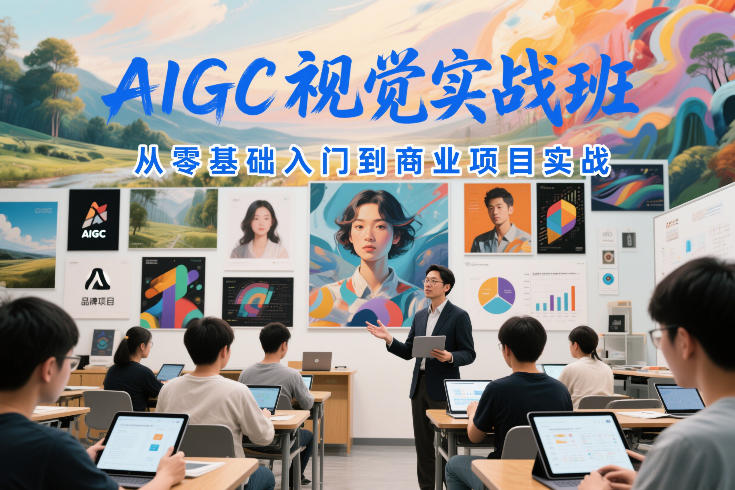 AIGC视觉实战班,从零基础入门到商业项目实战-紫橙资源网