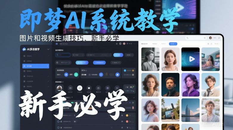 即梦AI系统教学,图片和视频生成技巧,新手必学-紫橙资源网