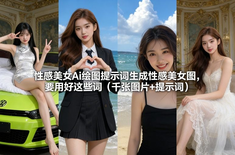 性感美女Ai绘图提示词生成性感美女图,要用好这些词(千张图片+提示词)-紫橙资源网
