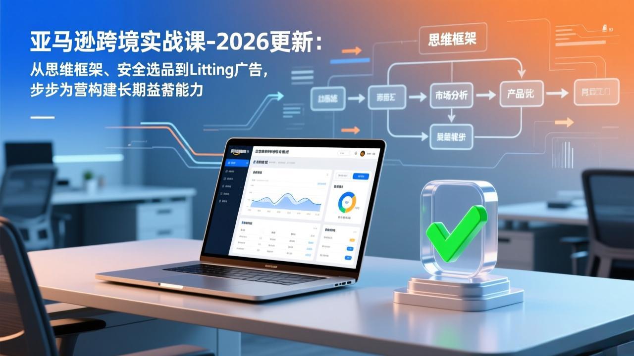 亚马逊跨境实战课-2026更新:从思维框架、安全选品到Listing广告,步步为营构建长期盈利能力-紫橙资源网