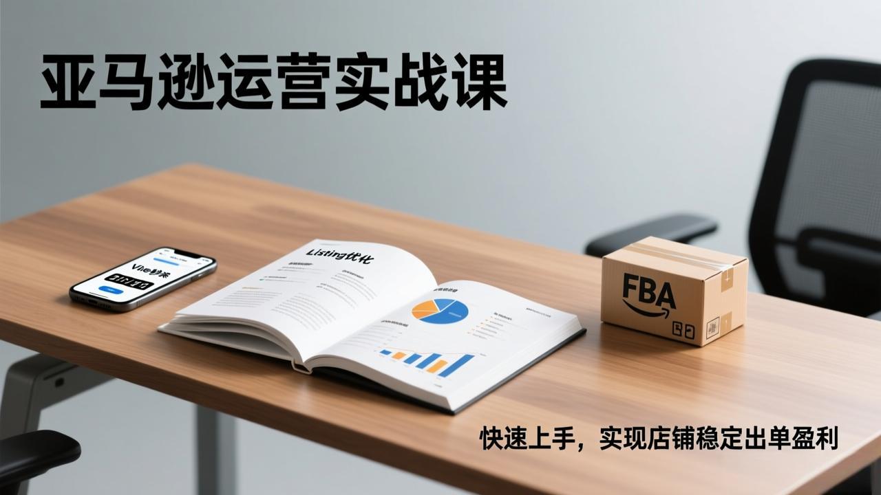 亚马逊运营实战课,Listing优化、Vine秒杀、FBA发货,快速上手,实现店铺稳定出单盈利-紫橙资源网