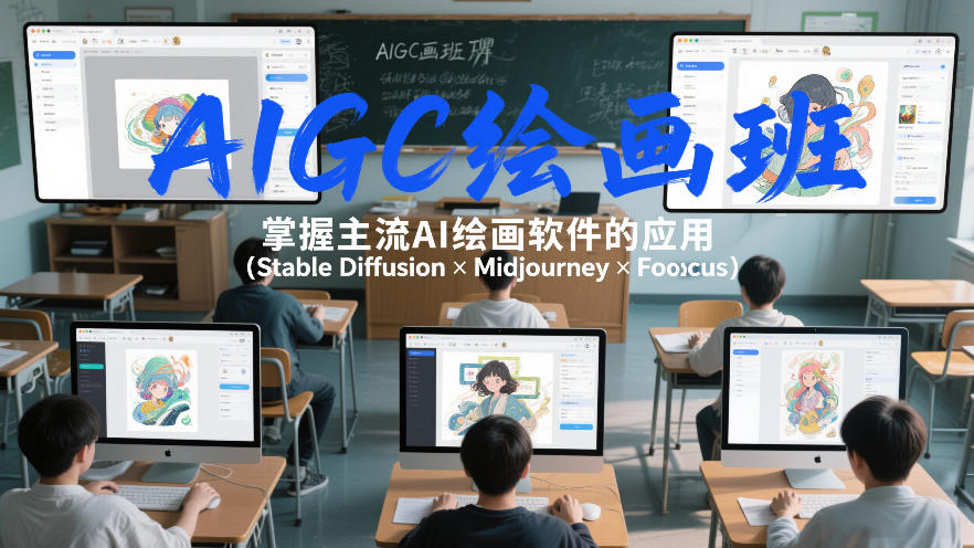 AIGC绘画班,掌握主流Ai绘画软件的应用(Stable Diffusion x Midjourney x Fooocus)-紫橙资源网