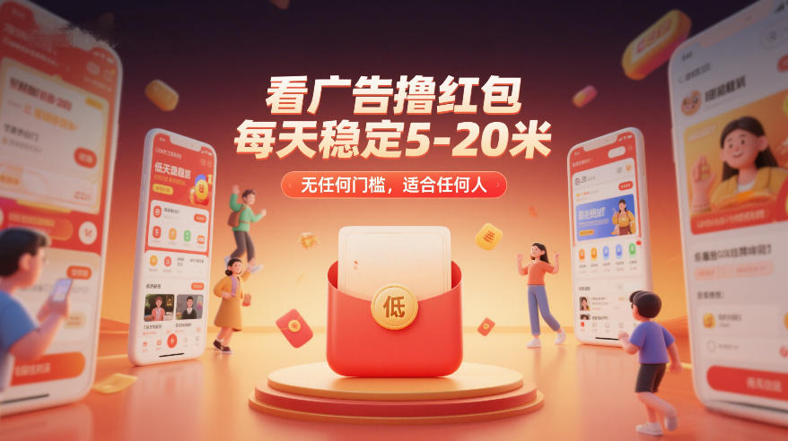 看广告撸红包,每天稳定5-20米,无任何门槛,适合任何人-紫橙资源网