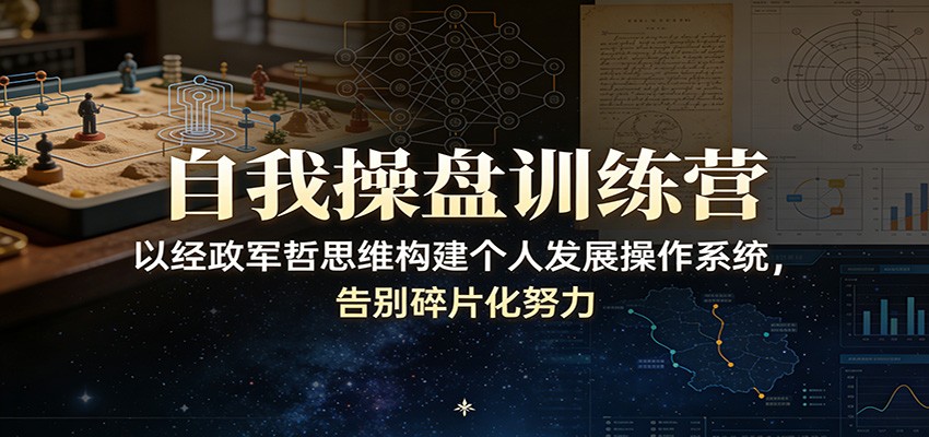 自我操盘训练营:以经政军哲思维构建个人发展操作系统,告别碎片化努力-紫橙资源网