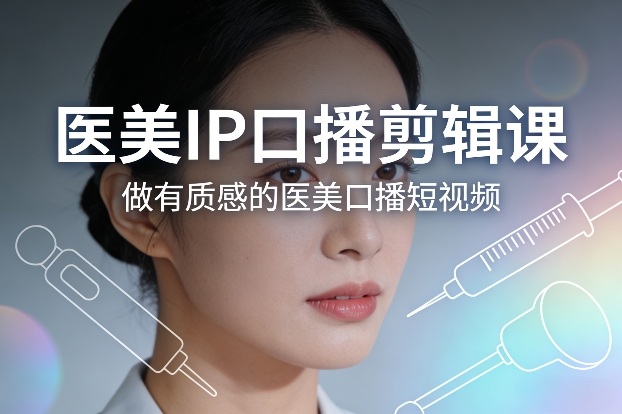 医美IP口播剪辑课，做有质感的医美口播短视频-紫橙资源网