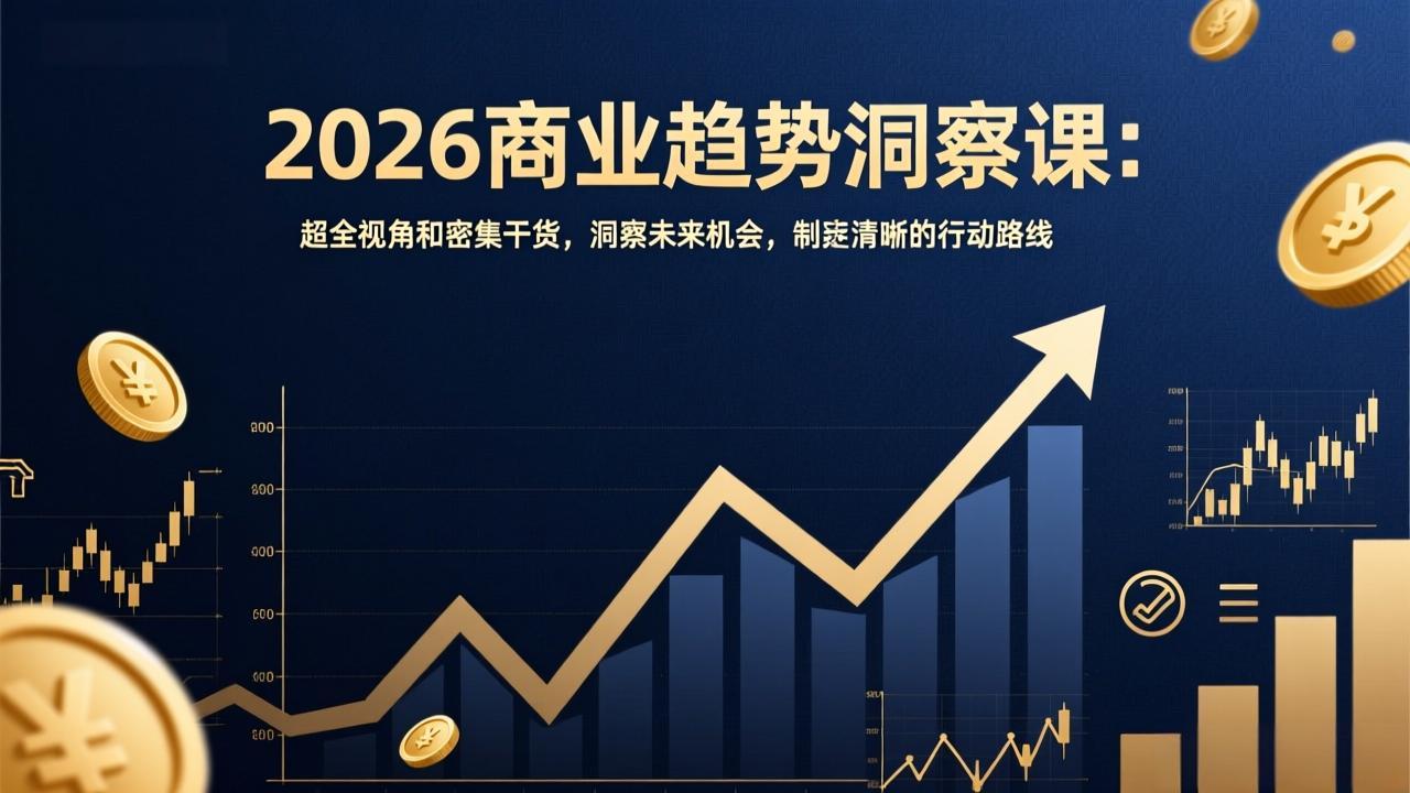 2026商业趋势洞察课：超全视角和密集干货，洞察未来机会，制定清晰的行动路线-紫橙资源网