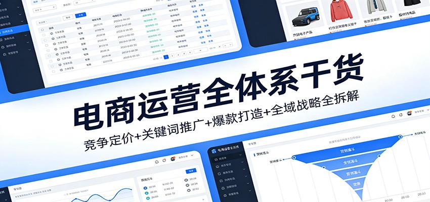 电商运营全体系干货，竞争定价+关键词推广+爆款打造+全域战略全拆解-紫橙资源网