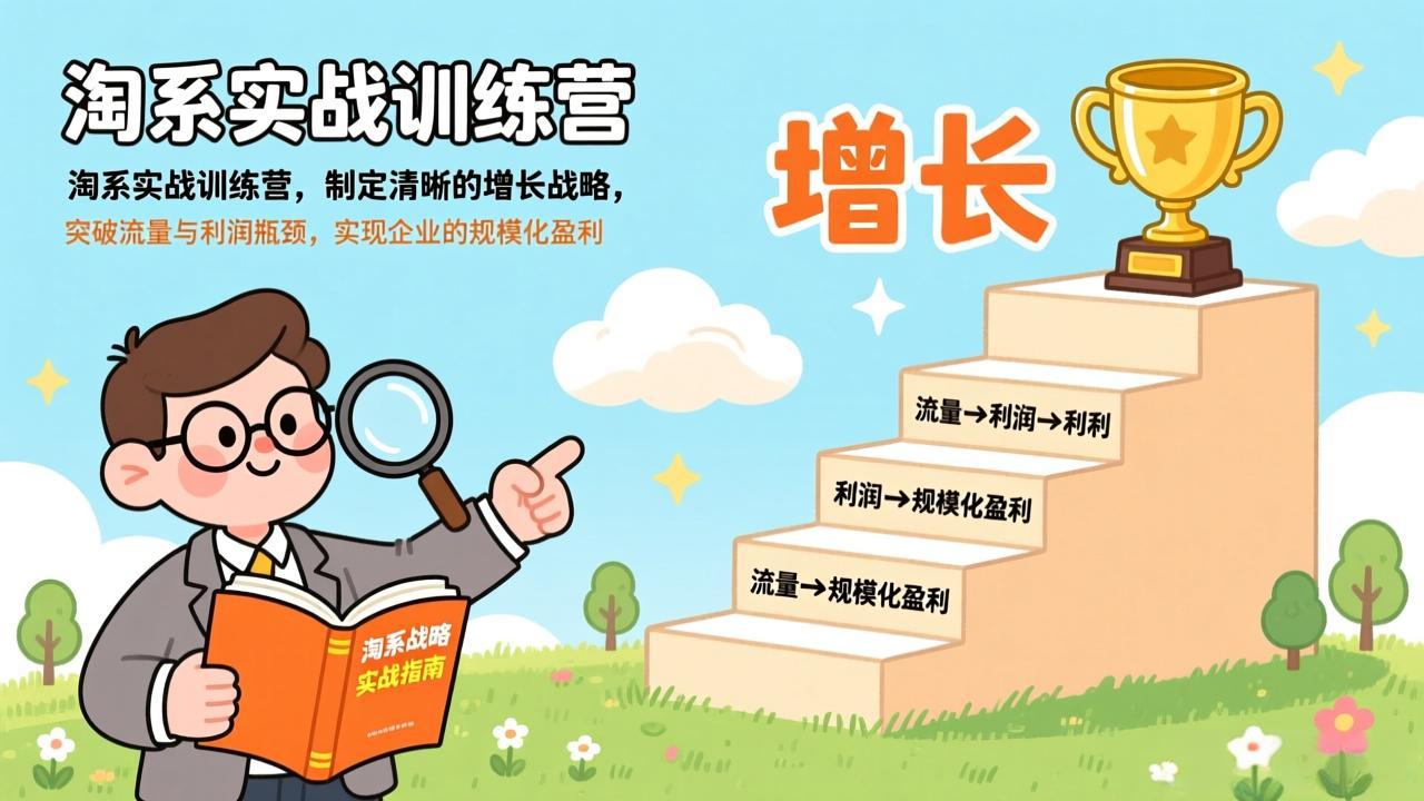 淘系实战训练营(更新),制定清晰的增长战略,突破流量与利润瓶颈,实现企业的规模化盈利-紫橙资源网