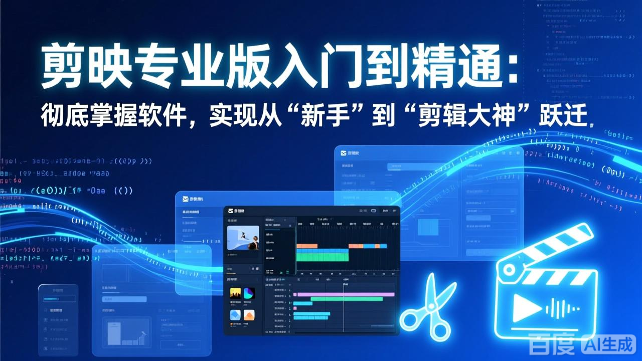 剪映专业版入门到精通：彻底掌握软件，实现从“新手”到“剪辑大神”跃迁-紫橙资源网