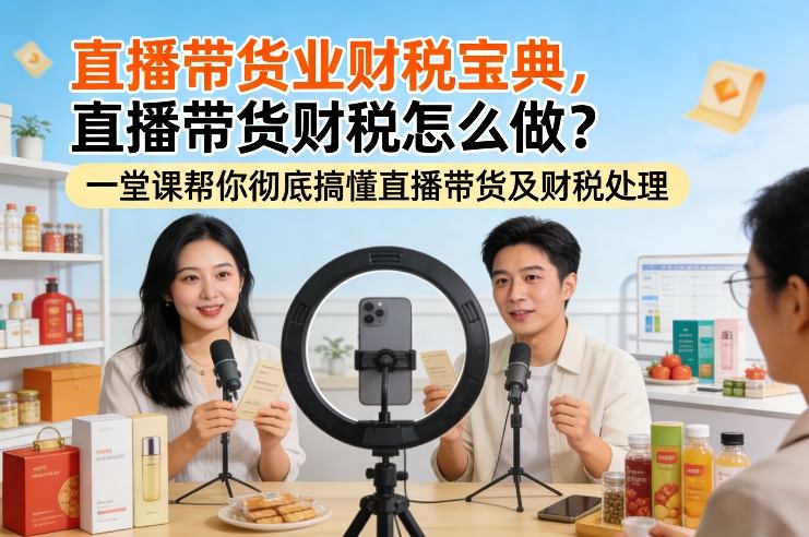 直播带货业财税宝典，直播带货财税怎么做？一堂课帮你彻底搞懂直播带货及财税处理-紫橙资源网
