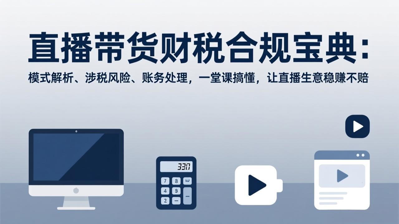 直播带货财税合规宝典：模式解析、涉税风险、账务处理，一堂课搞懂，让直播生意稳赚不赔-紫橙资源网
