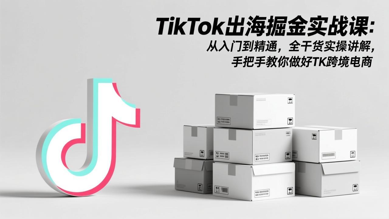TikTok出海掘金实战课：从入门到精通，全干货实操讲解，手把手教你做好TK跨境电商-紫橙资源网