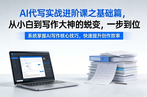 AI代写实战进阶课之基础篇，从小白到写作大神的蜕变，一步到位-紫橙资源网