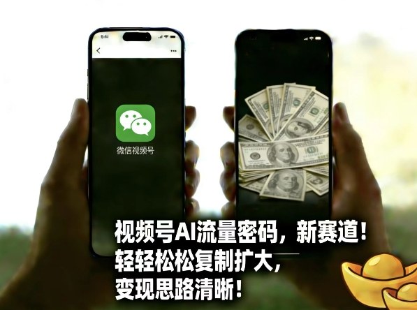 视频号AI流量密码新赛道，轻轻松松复制扩大，变现思路清晰 - 冒泡网