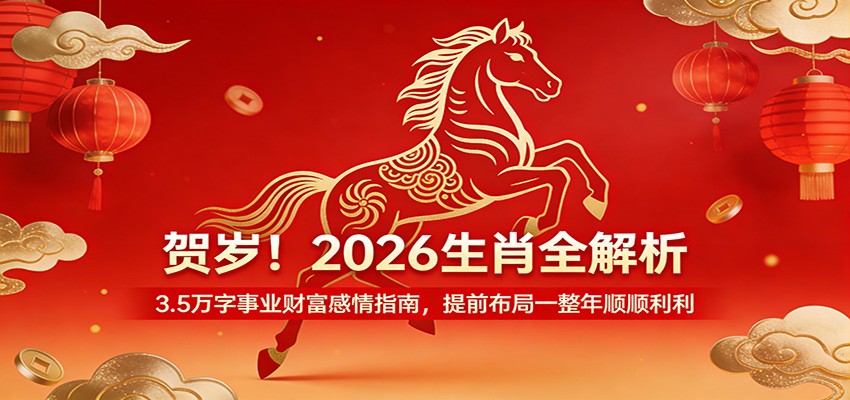 贺岁!2026生肖全解析,3.5万字事业财富感情指南,提前布局一整年顺顺利利-紫橙资源网