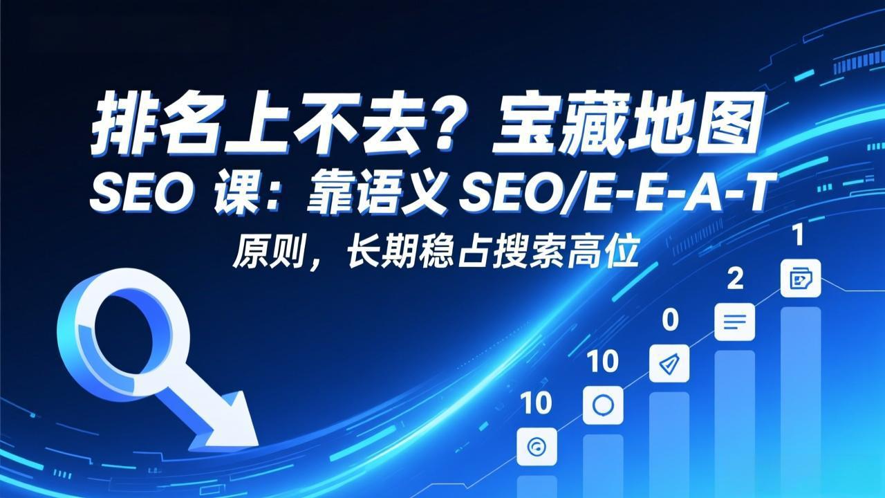排名上不去？宝藏地图 SEO 课：靠语义 SEO+E-E-A-T 原则，长期稳占搜索高位 - 中创网