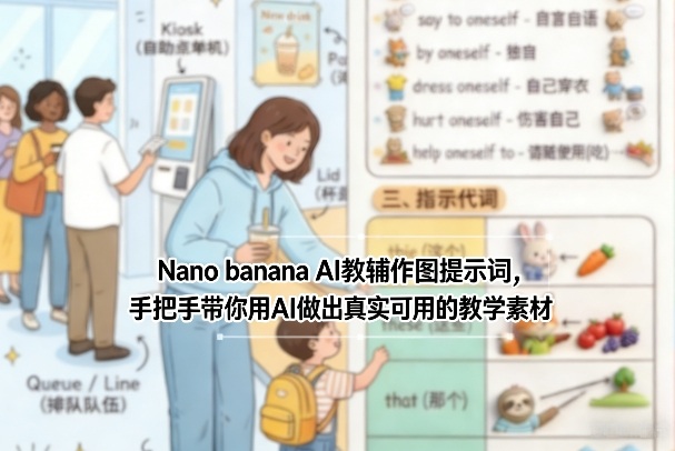 Nano banana AI教辅作图提示词，手把手带你用AI做出真实可用的教学素材-紫橙资源网