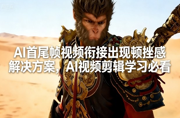 AI首尾帧视频衔接出现顿挫感解决方案，AI视频剪辑学习必看-紫橙资源网