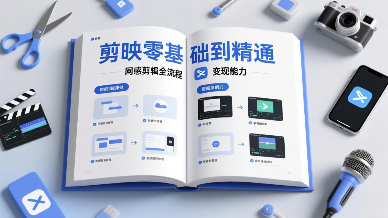 剪映零基础也能快速上手,从入门到精通掌握网感剪辑全流程,掌握能直接变现的剪辑能力-紫橙资源网