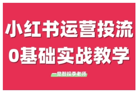 小红书运营投流,小红书广告投放从0到1的实战课,学完即可开始投放(更新26年)-紫橙资源网