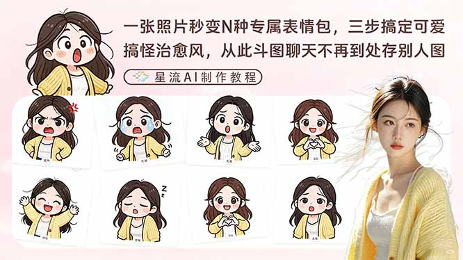 一张照片秒变N种专属表情包,三步搞定可爱搞怪治愈风,从此斗图聊天不再到处存别人图-紫橙资源网