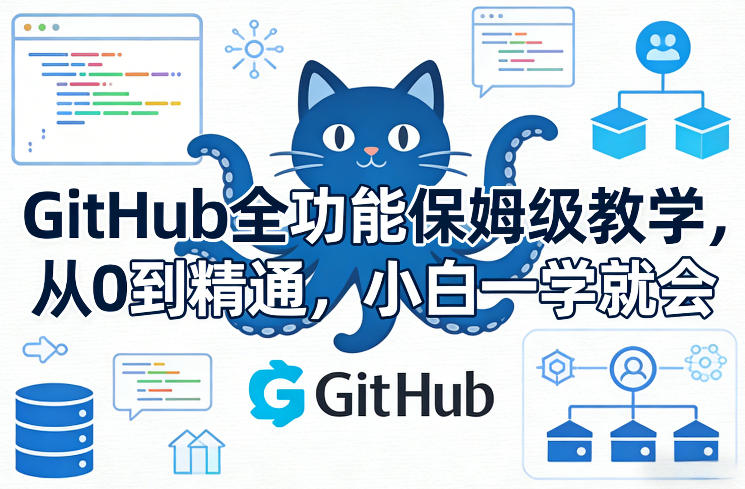 GitHub全功能保姆级教学,从0到精通,小白一学就会-紫橙资源网