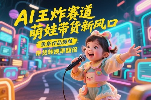 AI王炸赛道,萌娃带货新风口,条条作品爆单,带货转换率翻倍,核心逻辑拆解-紫橙资源网