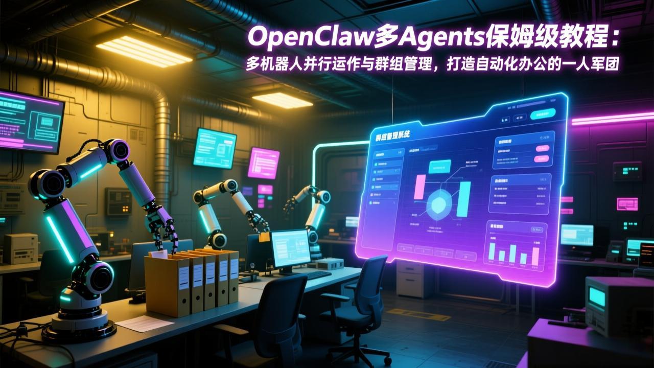 OpenClaw多Agents保姆级教程:多机器人并行运作与群组管理,打造自动化办公的一人军团-紫橙资源网