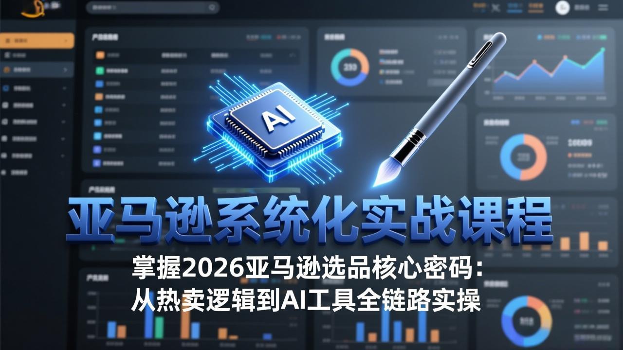 亚马逊系统化实战课-更新3月：2026最新选品方法论，从热卖原因分析到AI作图，提升选品成功率-紫橙资源网