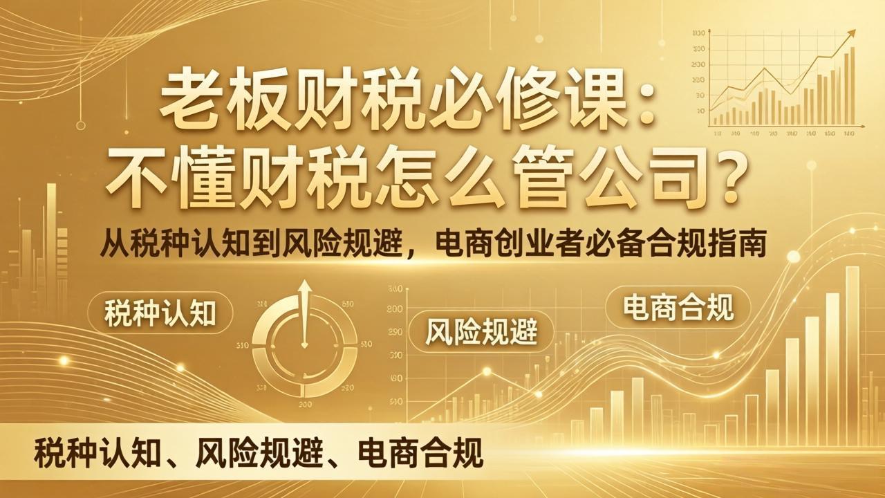 老板财税必修课：不懂财税怎么管公司？从税种认知到风险规避，电商创业者必备合规指南-紫橙资源网