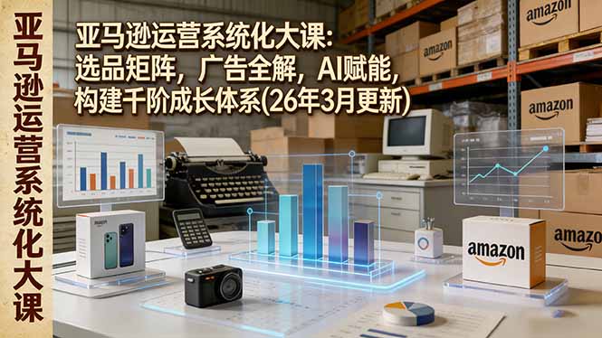 亚马逊运营系统化大课：选品矩阵，广告全解，AI赋能，构建千阶成长体系(26年3月更新)-紫橙资源网