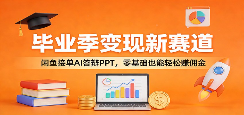 毕业季变现新赛道：闲鱼接单AI答辩PPT，零基础也能轻松赚佣金-紫橙资源网