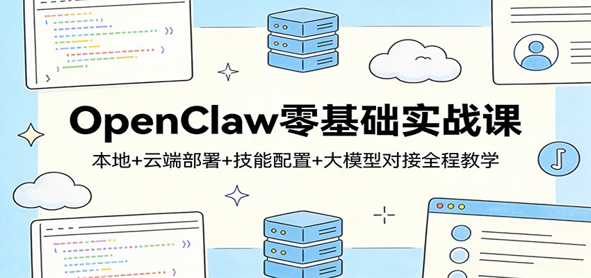OpenClaw零基础实战课：本地+云端部署+技能配置+大模型对接全程教学-紫橙资源网