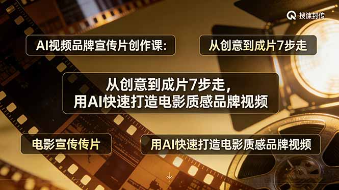 AI视频品牌宣传片创作课：从创意到成片7步走，用AI快速打造电影质感品牌视频-紫橙资源网