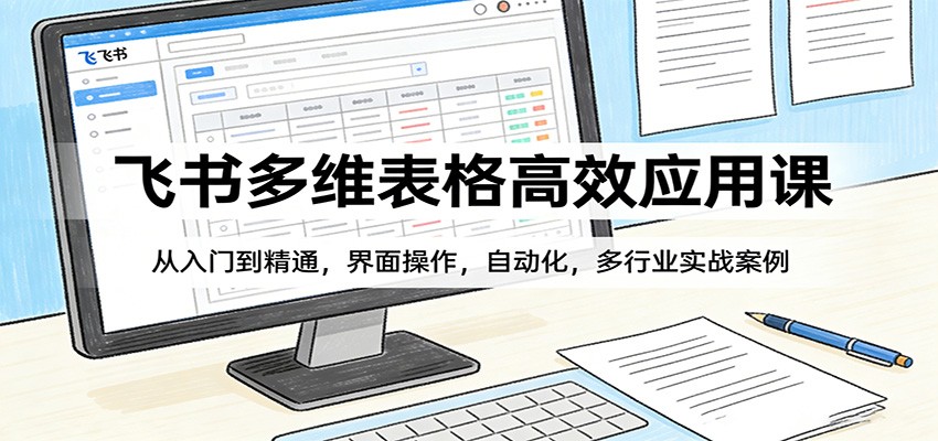 飞书多维表格高效应用课：从入门到精通，界面操作，自动化，多行业实战案例-紫橙资源网