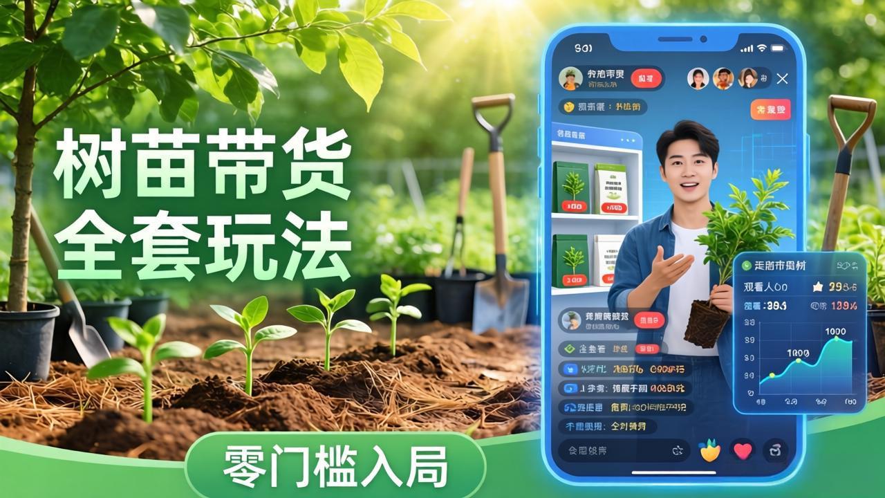 视频号AI树苗带货全套玩法:零门槛入局,掌握豆包、千问等AI工具制作树苗视频的全套流程-紫橙资源网
