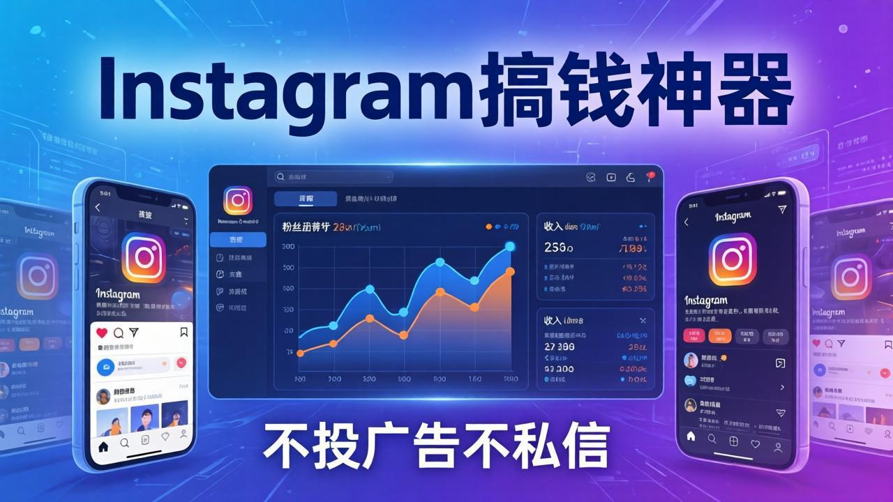 Instagram搞钱神器:月涨6万粉+月入5万刀,不投广告不私信,靠算法+低价产品-紫橙资源网