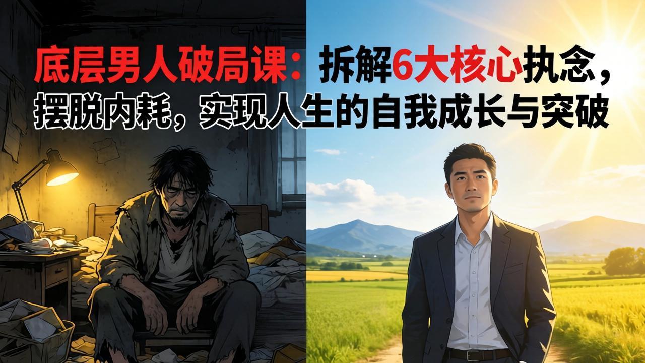 付费文章：底层男人破局课：拆解 6 大核心执念，摆脱内耗，实现人生的自我成长与突破-紫橙资源网
