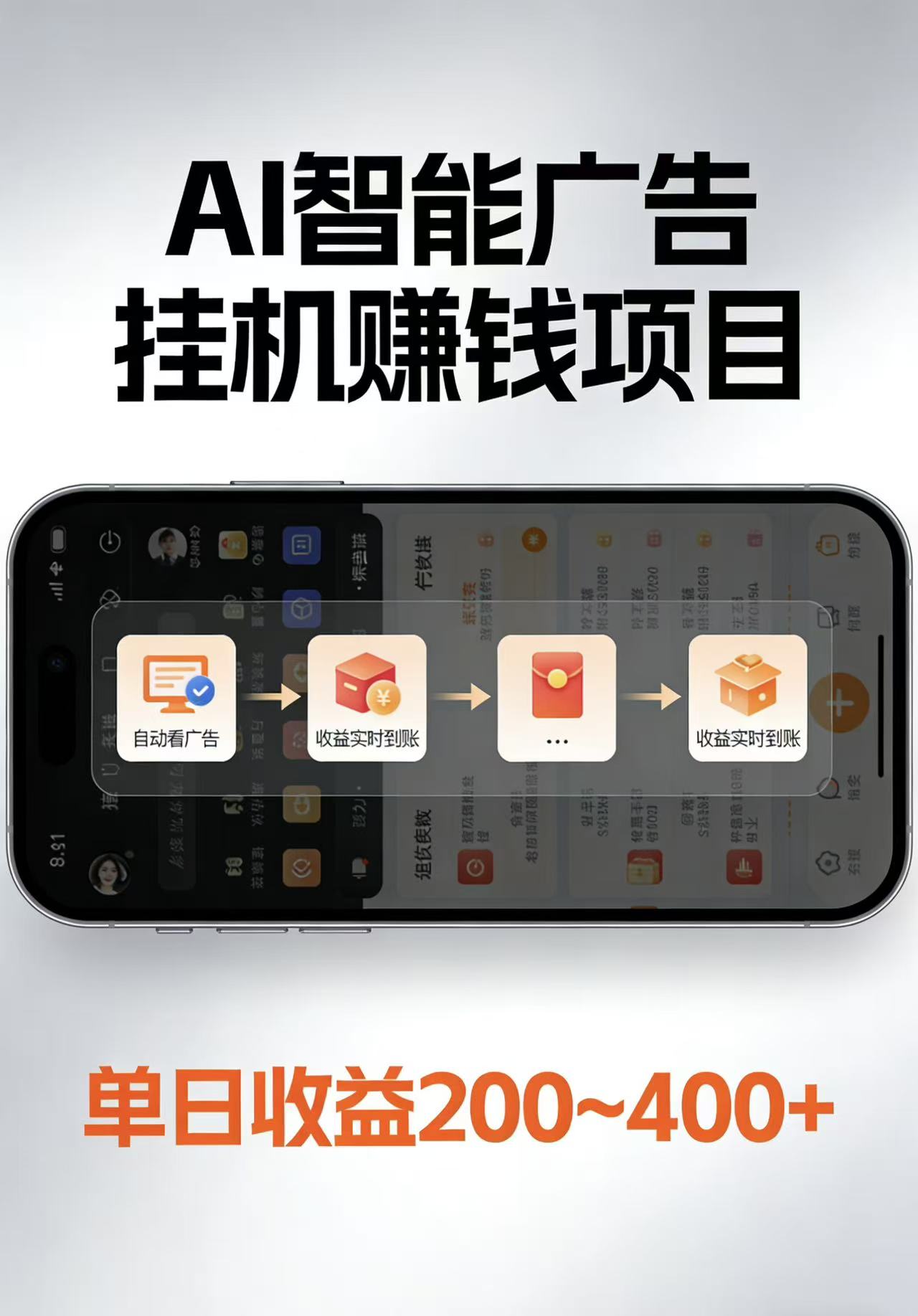 AI智能挂机看广告,每日稳定收益200-400+-紫橙资源网