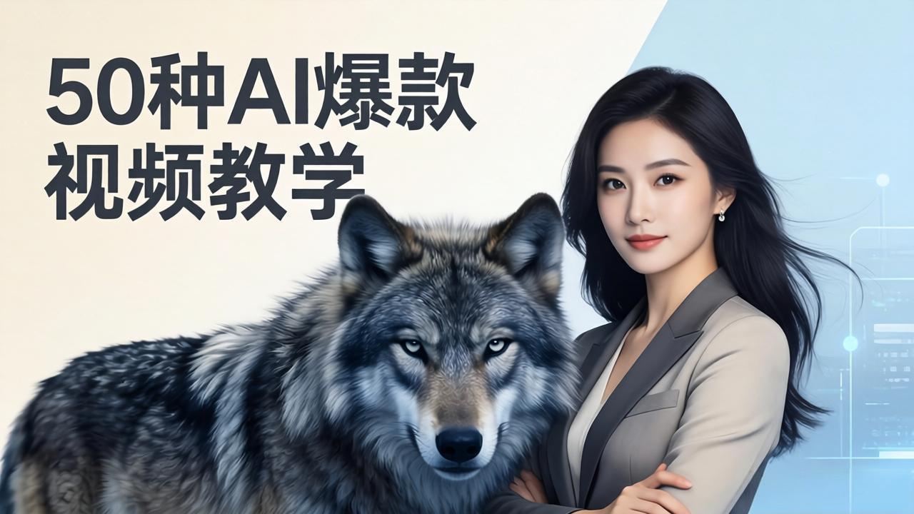 50种AI爆款视频教学:影视级古诗词+治愈萌宠+山海经蛟龙,高阶宝典商业落地-紫橙资源网