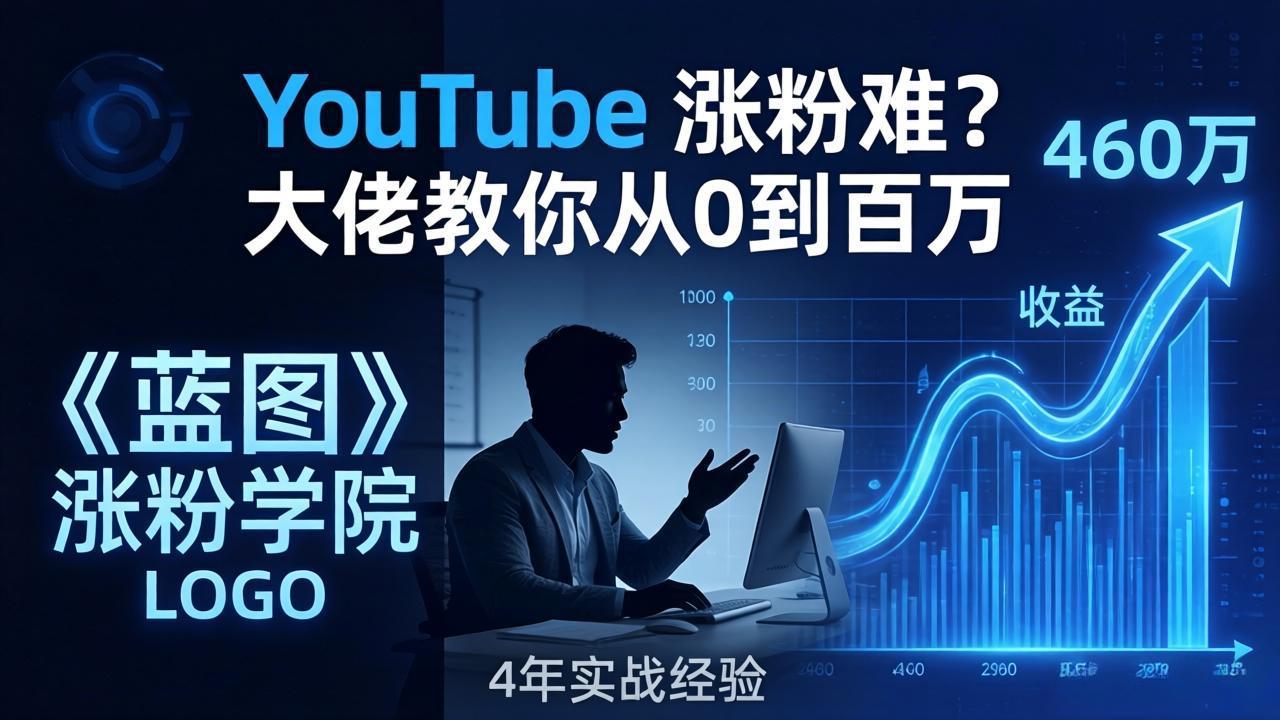 YouTube 涨粉难？《蓝图涨粉学院》：4 年赚 460 万的大佬教策略，从0到百万有路径！-紫橙资源网