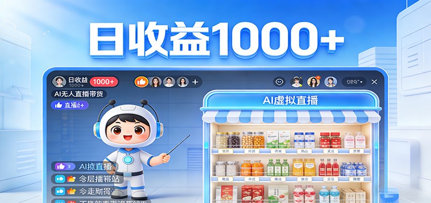 不用露脸不用说话,24小时自动卖货赚钱,全天自动直播,收益看得见-紫橙资源网