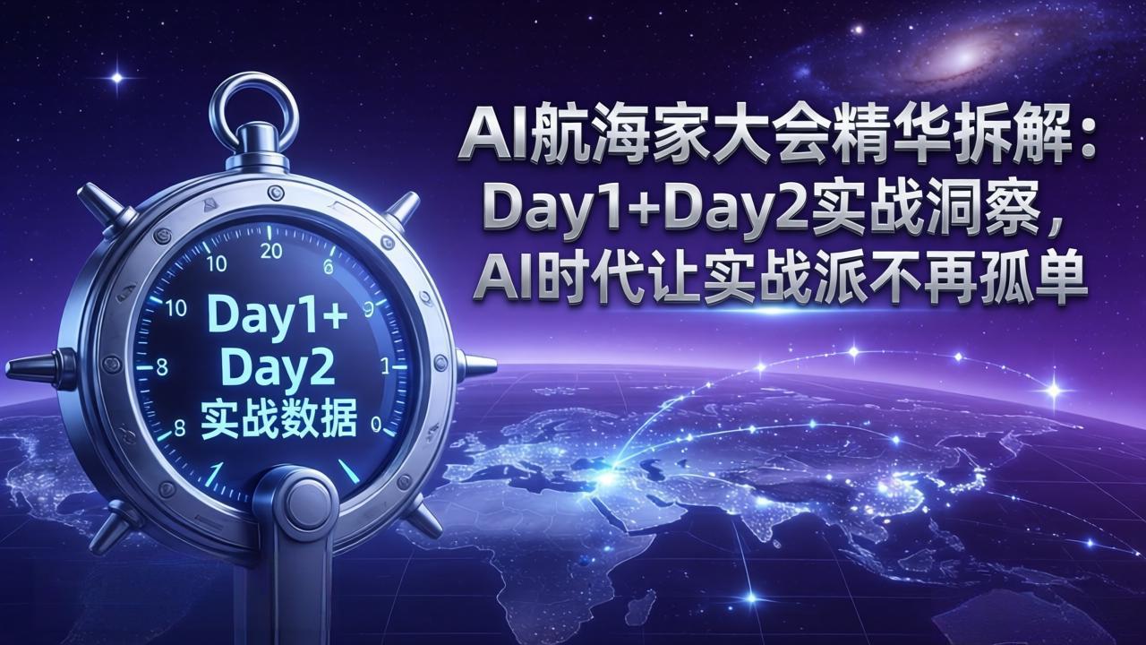 AI航海家大会精华拆解：Day1+Day2实战洞察，AI时代让实战派不再孤单-紫橙资源网