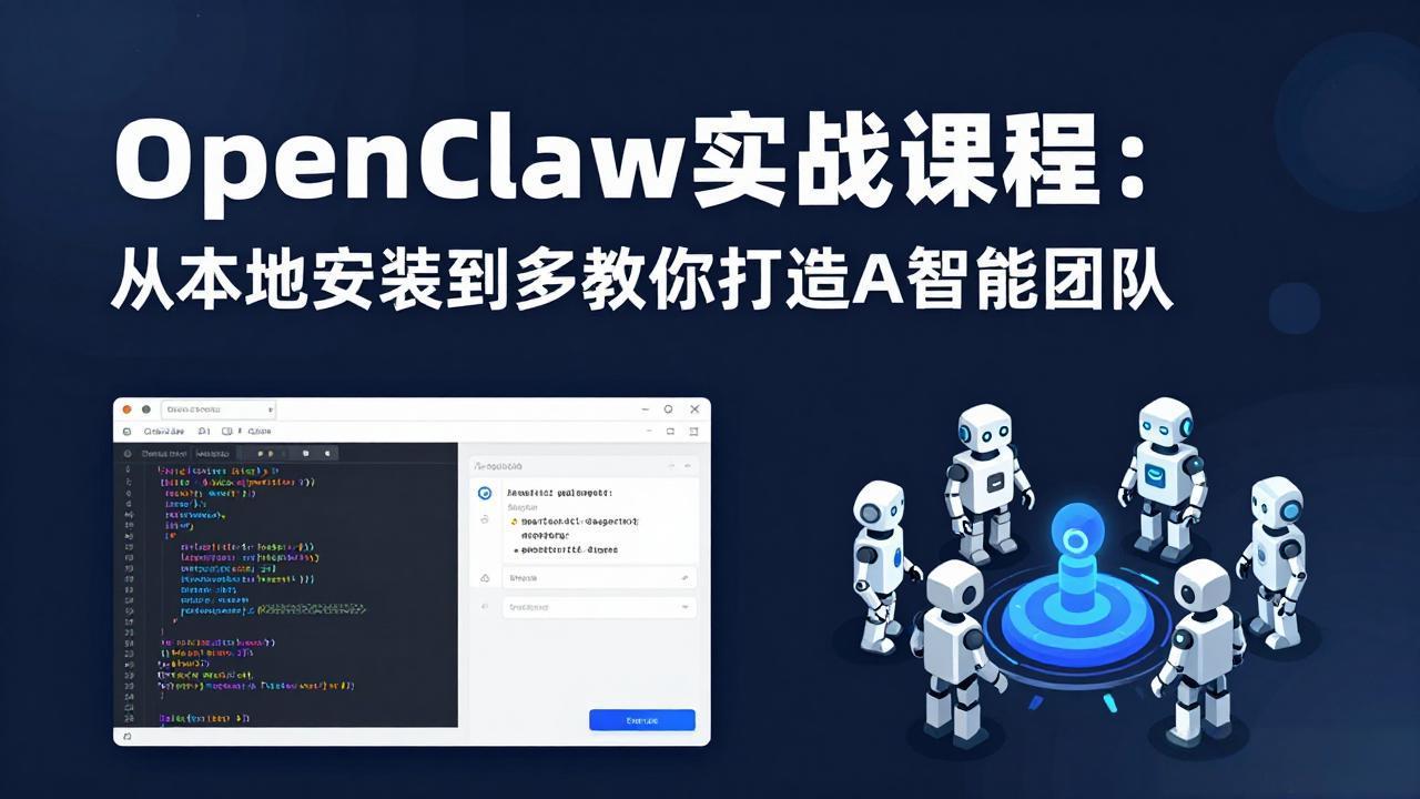 OpenClaw实战课程：从本地安装到多Agent协同，手把手教你打造AI智能团队-紫橙资源网