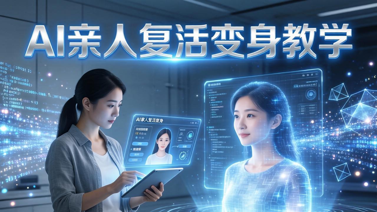 AI亲人复活变身教学,最近超级火爆的项目,涨粉超级快,私域引流代做服务,收徒等-紫橙资源网