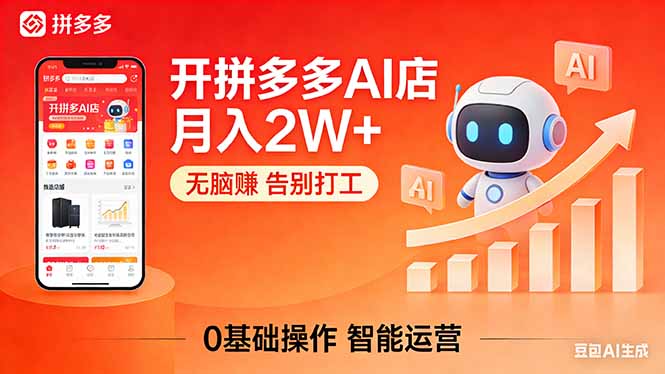 开一家拼多多AI店,月入2W+,无脑赚,告别打工,附SOP手册-紫橙资源网