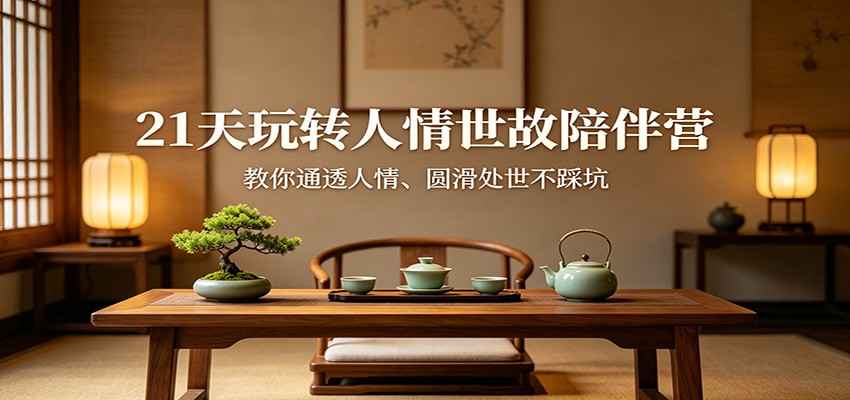 21天玩转人情世故陪伴营:教你通透人情、圆滑处世不踩坑-紫橙资源网