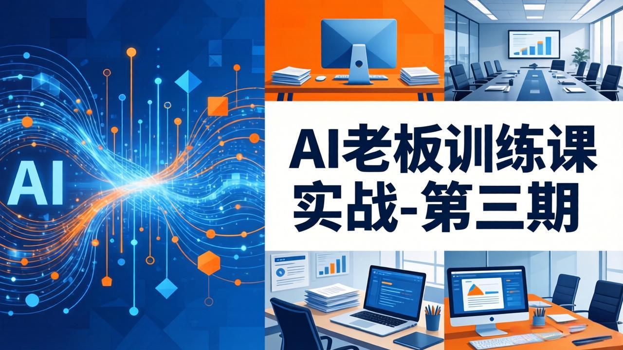 AI老板训练课实战-第三期:AI+内容应用落地教学,从0到1打通AI变现完整路径-紫橙资源网