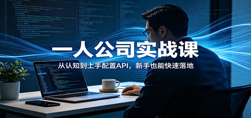 一人公司实战课:从认知到上手配置API,新手也能快速落地-紫橙资源网